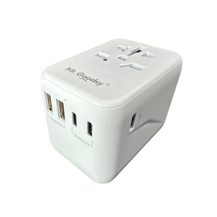 Adaptador enchufe universal, Enchufe universal viaje con 2 USB y 3 USB C, Adaptador de viaje para USA, UK, Irland, Austuralia, Cargador para más de 224 Países, Travel Plugs