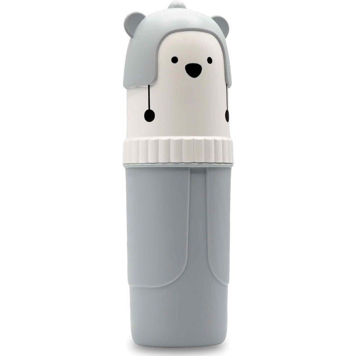 Estuche cepillo de dientes infantil, Portacepillos de dientes diseño oso, Funda para cepillo de dientes, Caja protectora cepillo de dientes azul
