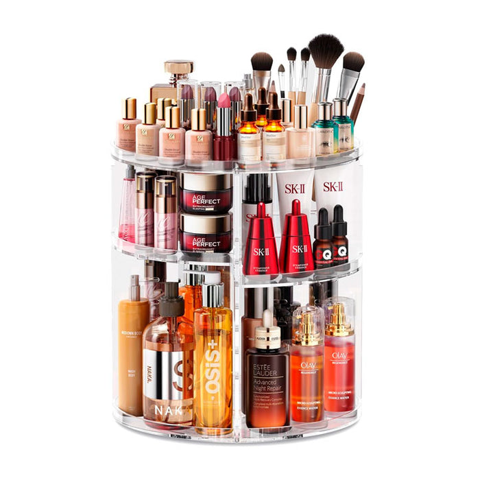 Organizador de maquillaje giratorio 360, Organizador de perfumes y cremas