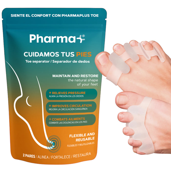 Separadores de dedos de los pies, 4 Uds enderezador y separador de dedos, Separador de dedos del pie de silicona 0% BPA, Corrector de juanetes, Espaciadores de dedos