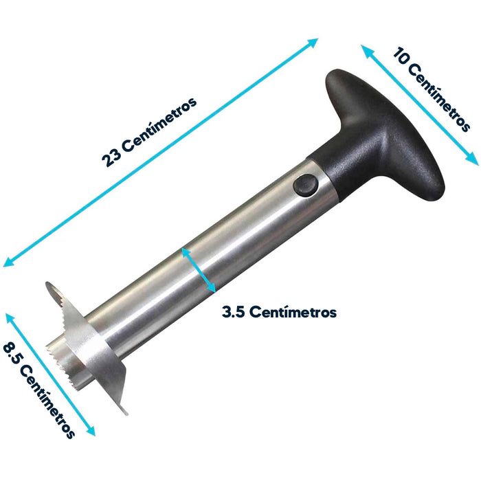 Cortador de piña de acero inoxidable con mango desmontable