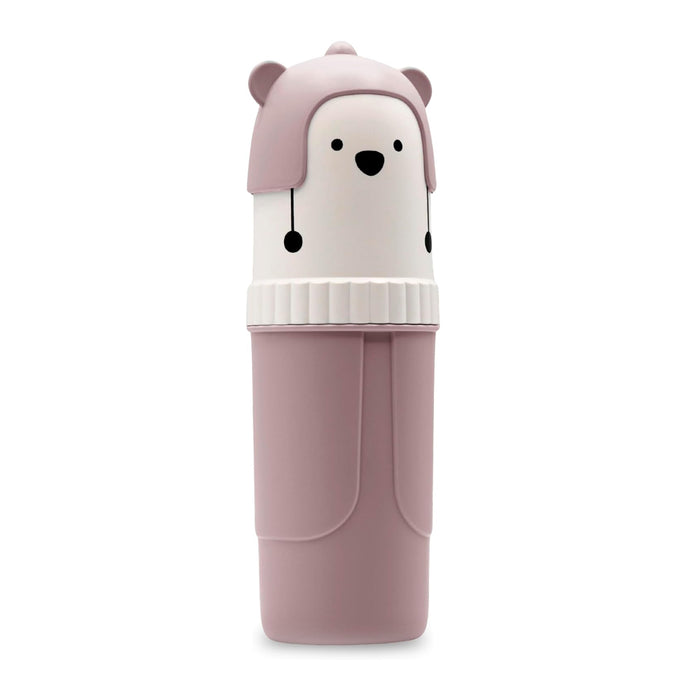 Children's toothbrush case, Bear design toothbrush holder, Toothbrush cover, Pink toothbrush protective box