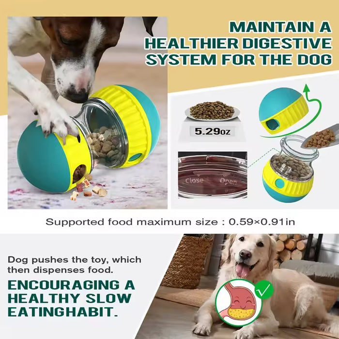 Juguete interactivo para perros, Alimentador, Dispensador de golosinas, Comedero de rompecabezas para perros, Alimentación lenta para masticables