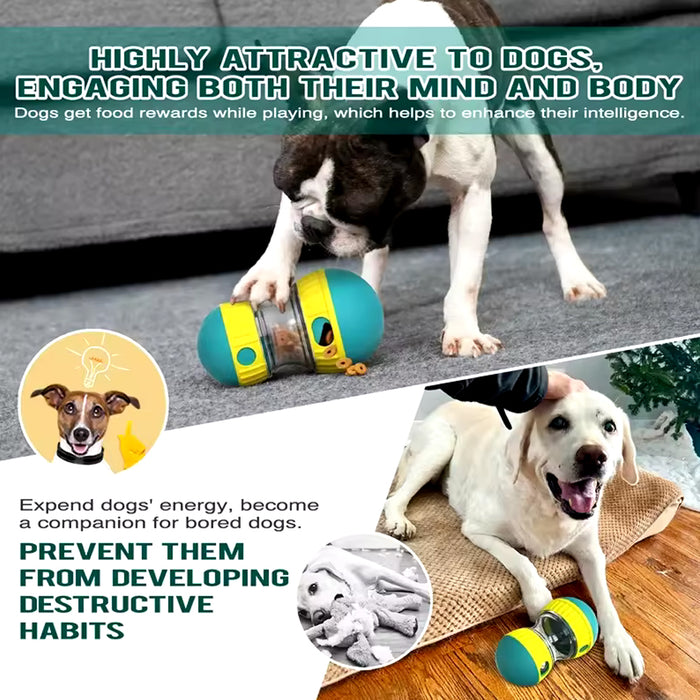 Juguete interactivo para perros, Alimentador, Dispensador de golosinas, Comedero de rompecabezas para perros, Alimentación lenta para masticables